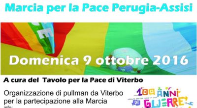 Viterbo partecipa alla Marcia della Pace Perugia-Assisi
