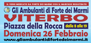 Domenica 26 febbraio il Mercatino di Forte dei Marmi a piazza della Rocca