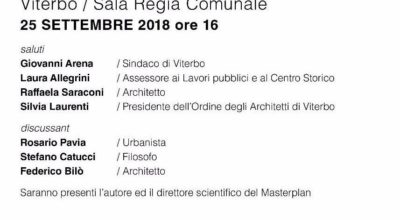 Per la Città di Viterbo, in sala Regia la presentazione del libro sul masterplan