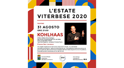 Estate Viterbese:  Marco Baliani in Kohlhaas il 31 agosto a Piazza San Lorenzo