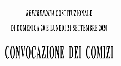 Referendum Costituzionale, si vota domenica 20 settembre dalle 7 alle 23 e lunedì 21 dalle 7 alle 15