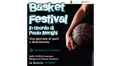 “Basket Festival”: torna al Play Ground l’iniziativa in ricordo di Paolo Menghi
