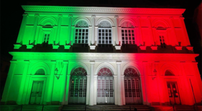 Tricolore sul Teatro Unione e Inno di Mameli, Viterbo ha celebrato i 160 anni dell’Unità d’Italia