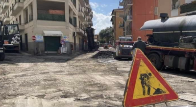 Sistemazione pavimentazioni stradali, lavori in corso in via Pasubio, via Monte Sacro e via XXIV Maggio