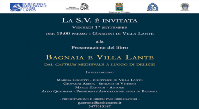 Bagnaia e Villa Lante  per la prima volta la storia raccontata in un libro