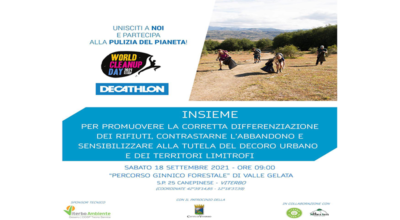 Decathlon, World CleanUp Day: appuntamento al percorso ginnico forestale di Valle Gelata
