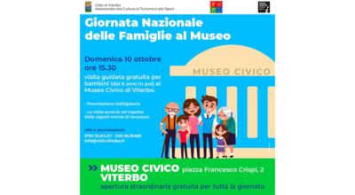 Domenica 10 ottobre: Giornata nazionale delle famiglie al museo, ingresso libero al museo civico