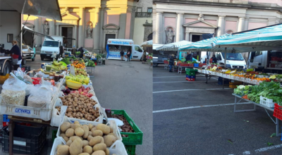 Il mercato di san Faustino si è momentaneamente spostato in piazza della Trinità