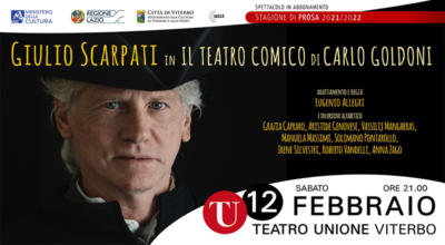 Al Teatro dell’Unione sabato 12 febbraio alle 21, Giulio Scarpati in Il Teatro comico di Carlo Goldoni, adattamento e regia Eugenio Allegri