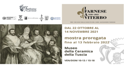 Domenica 13 febbraio, speciale visita guidata con il Prof. Lorenzo Abbate alla mostra “I Farnese a Viterbo” presso il Museo della Ceramica della Tuscia