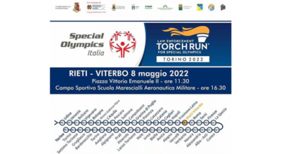 Special Olympics Italia, l’8 maggio dalle 16 a Viterbo il Torch Run