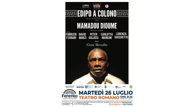 Ferento Teatro: martedì 26 luglio “Edipo a colono” in prima nazionale  interpretato dal grande Mamadou Dioume