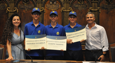 Baseball, tre giovani talenti premiati in comune dalla sindaca Frontini