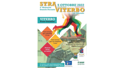 StraViterbo, domenica 9 ottobre la tredicesima edizione – IV Memorial Daniele Ferrante. Attenzione alla viabilità