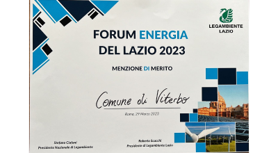 Forum Energia del Lazio, menzione di merito di Legambiente al Comune di Viterbo