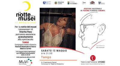 Festival nazionale Alberto Corinti, 13 maggio: ingresso gratuito possessori Viterbo Pass per lo spettacolo “Tango”