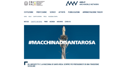 Concorso di idee nuova Macchina di Santa Rosa, l’avviso pubblico online sul sito del consiglio nazionale architetti (CNAPPC)