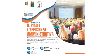 Workshop: Il Piao e l’efficienza amministrativa. Venerdì 7 luglio a Palazzo dei Priori