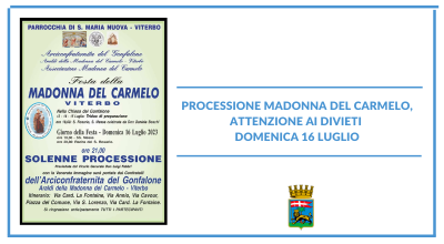 Processione Madonna del Carmelo, attenzione ai divieti domenica 16 luglio