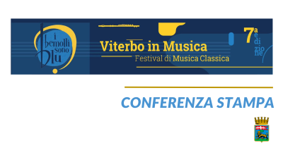 Presentazione del festival I Bemolli sono blu – Viterbo in Musica. Mercoledì 13 settembre, ore 11, sala consiliare di Palazzo dei Priori