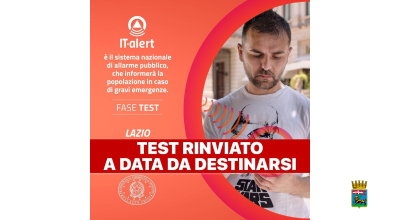 IT-Alert, test rinviato nella Regione Lazio
