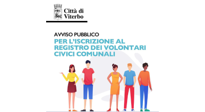 Iscrizione registro volontari civici comunali, online avviso pubblico