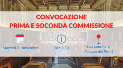Prima e seconda commissione in seduta congiunta il 21 novembre alle ore 9.30