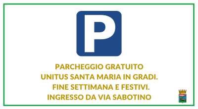 Parcheggio gratuito Unitus Santa Maria in Gradi. Ingresso da via Sabotino nel fine settimana e nei festivi