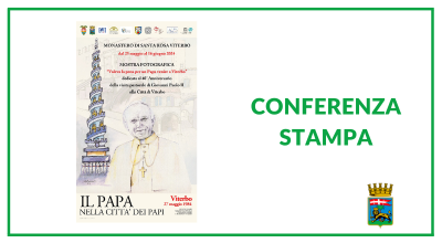 Conferenza stampa 40° anniversario della visita pastorale di Giovanni Paolo II. Mercoledì 22 maggio, ore 11 – sala consiliare di Palazzo dei Priori