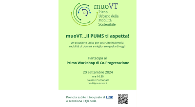 PUMS – Piano Urbano della Mobilità Sostenibile, il 20 settembre, a Palazzo dei Priori, il primo workshop con i cittadini