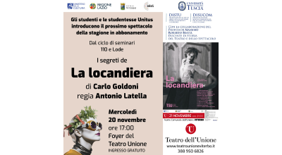 I segreti del Teatro. Incontri introduttivi di presentazione degli spettacoli. Gli studenti dell’Unitus presentano al pubblico gli spettacoli della stagione di prosa 2024/2025