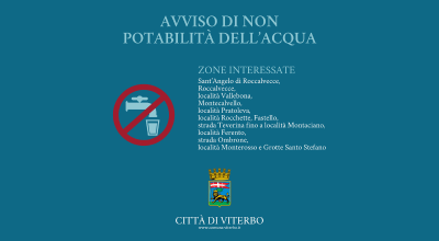 Fluoruri nell’acqua superiori alla norma, firmata ordinanza di non potabilità per le zone alimentate dalla rete idrica Pratoleva – Fastello – strada Teverina