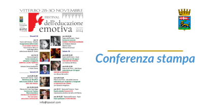 Conferenza stampa Festival dell’educazione emotiva. Mercoledì 20 novembre, ore 12,30 – sala consiliare di Palazzo dei Priori