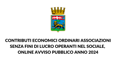 Contributi economici ordinari associazioni senza fini di lucro operanti nel sociale, online avviso pubblico anno 2024